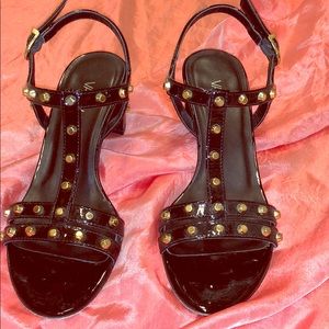 Vaneli Black w gold sandals. Good condition.